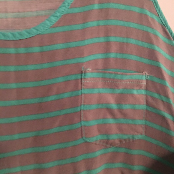 Teal & Gray Striped Tank Top - Picture 3 of 3